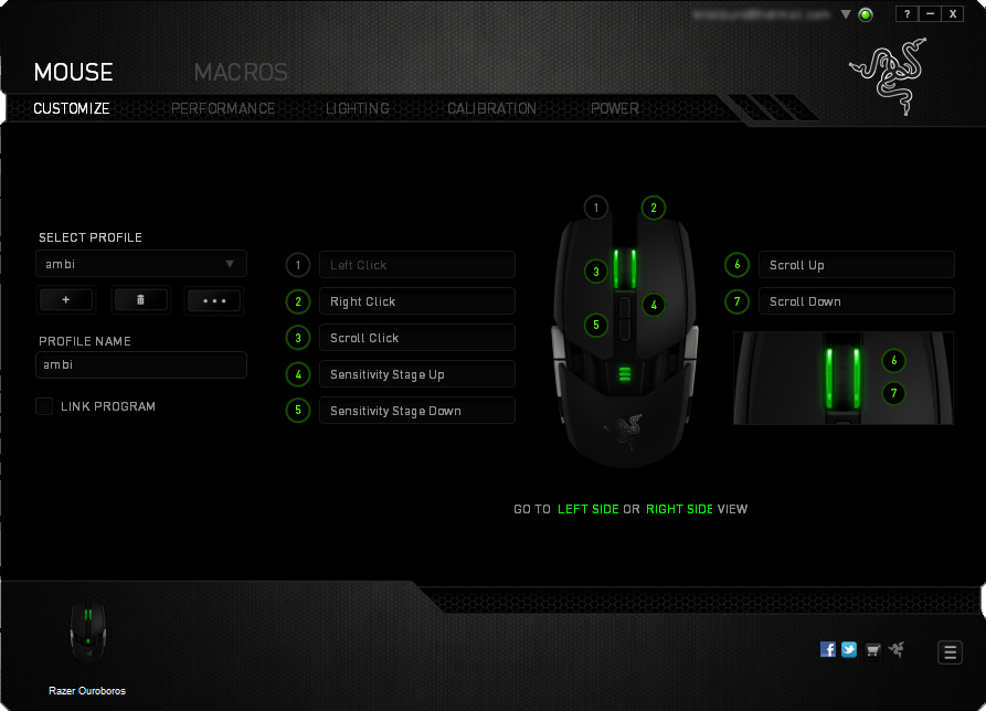 Razer Synapse 2.0 UI